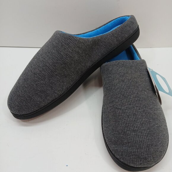 RockDove SLIPPERS NWT Two-Tone Gray/Blue Memory Foam Washable XXL Men's Size 15 - Picture 2 of 16